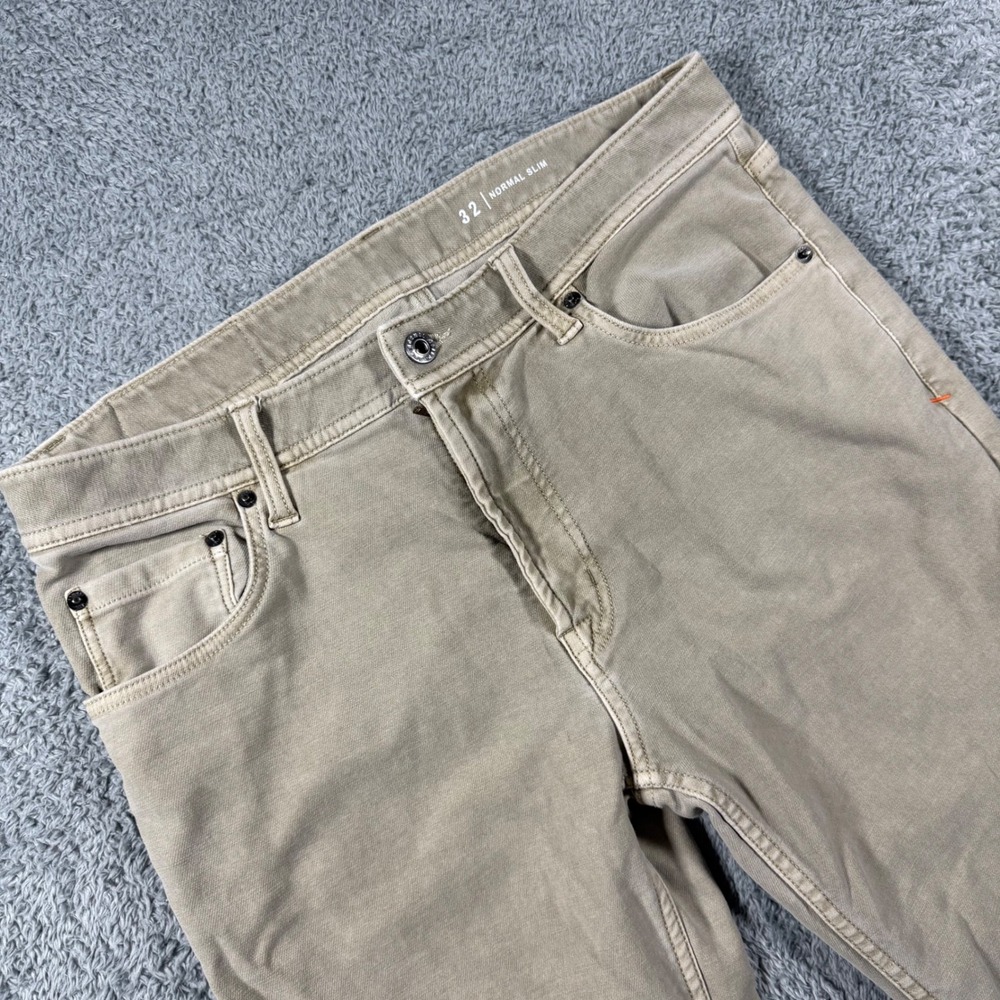 The Normal Brand Pants Men 32x28 Tan Normal Slim Khaki Stretch Chino Casual